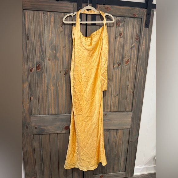 REFORMATION Oren Silk Dress in Sunshine S - Picture 6 of 6